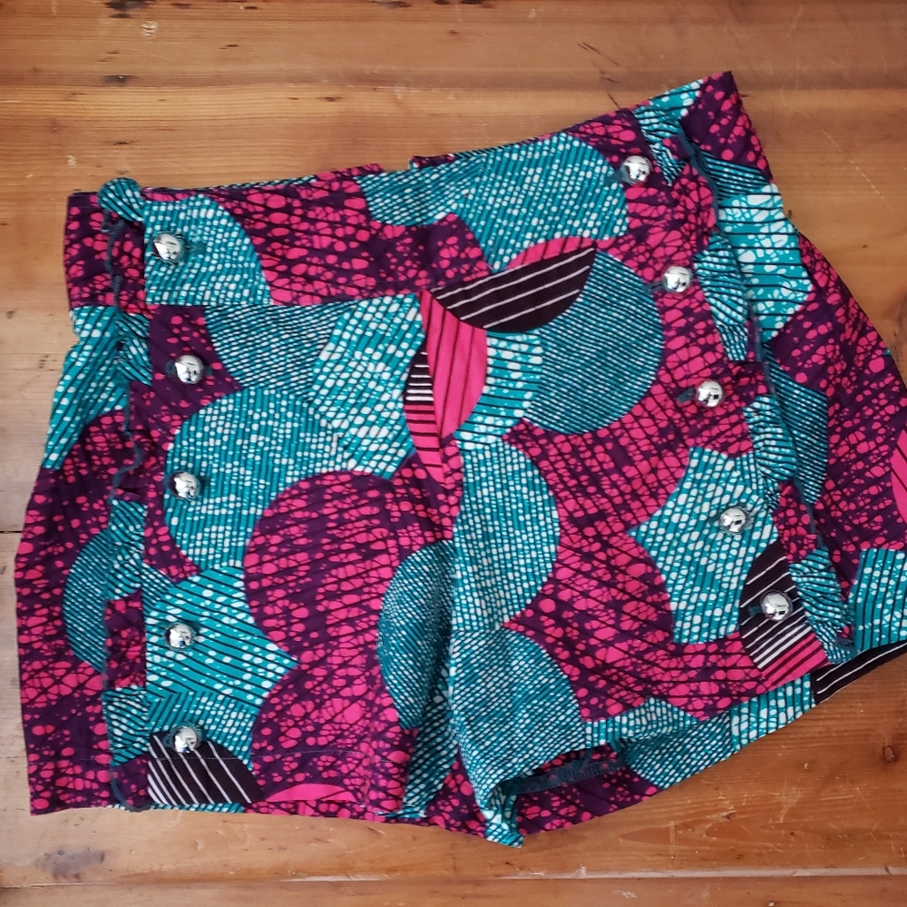 African Print Sailor Shorts